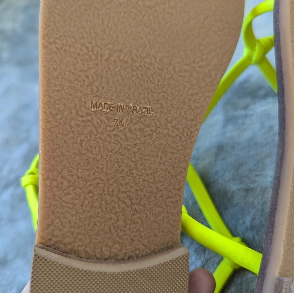 Jack Rogers Bea Neon Yellow‎ Strappy Sandals